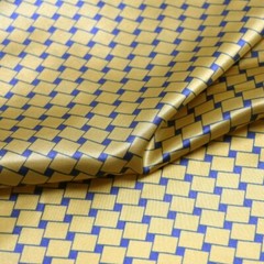 By Yard Soft Geometric Satin Fabric Lining Scarf Robe Diy Material