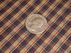 Navy Blue Red Plaid Homespun Sewing Quilt Home Decor Apparel Americana Fabric
