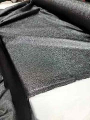 “Charcoal Metallic Brocade Fabric with Embossed Design – Sold by the Meter for E