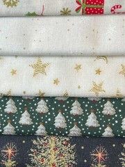 Quilting Fabric Lot – Christmas Holiday Winter, 10 Fat Quarters + 1 FREE!
