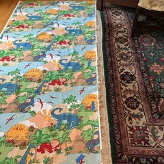 VNTG House ‘N Home LAND OF DINOSAURS Drapery Fabric, 5 Yds 17”x 44”,Thick, READ