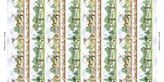 1/2 Yard – Classic Winnie | Brown/Green Stripe by W.A. Dodge | 8727-36
