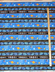 Starlight Solar System Outer Space Planets Stripe Fabric by the 1/2 Yard #1035M