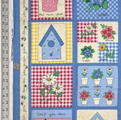 VTG Garden Cheater Quilt 36 Blocks Fabric Traditions NTT 2267 Cotton Fabric 1 YD