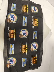 Miller Lite Harley-Davidson Black Collage Fabric Piece Quilting Sewing Crafts