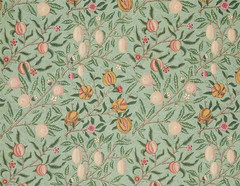 WILLIAM MORRIS CURTAIN FABRIC DESIGN Fruit Velvet 3 METRES PRIVET/THYME VELVET