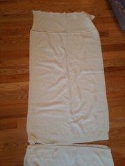 Vintage cream/white acrylic sweater knit fabric tube Kandol 2 pieces 1975