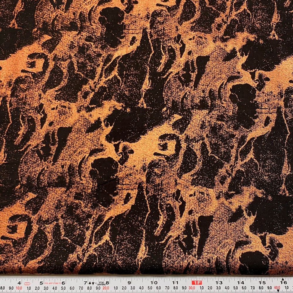 Heavy Metal by Ro Gregg for Northcott Copper Metallic Cotton by the HALF YARD