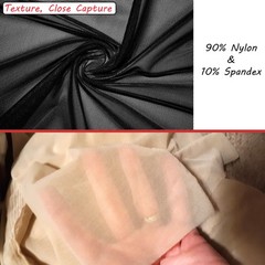 2 Yards Nude Power Mesh 4-Way Stretch Fabric 90% Nylon 10% Spandex 60 Inch