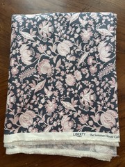 Liberty of London Cotton Quilting Fabric Victoria Floral Grey Pink 2 Yards