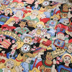 Fabric Sale Quilting Sewing Theme ~ Mary Lou Weidman In The Beginning ~ Remnant
