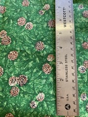 Small Brown Pine Cones on Green Pine Needles Cotton Fabric 1.3Y x 44″W