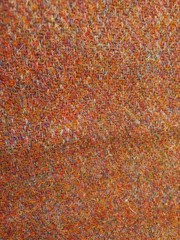 Vintage Harris Tweed Wool Fabric Woven In Scotland