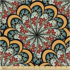 Marigold Seafoam Paisley Waterproof Fabric 36×58 inches