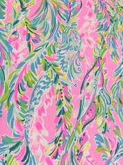 Lilly Pulitzer Dobby Cotton Fabric Multi Unicorn Of The Sea Engineered 41″ X 57″