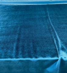 Exclusive Velveteen Teal Turquoise Drapery Upholstery Fabric by the yard