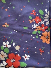 Vintage Large Multicolor Flower Print Cranston Print Works 108″ X 44″