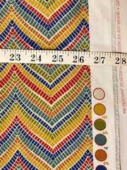 Multicolor Chevron Original Screen Print Solarium Richloom 54X41 Rozelle Garden