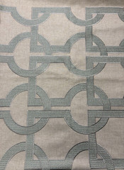 Unique Fabric Bundle Including Britex Abstract Linen and Simple Grey Sheer