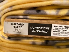 Blizzard Fleece: 3-yard 25 inches piece – 59 inches wide – Baby Yellow