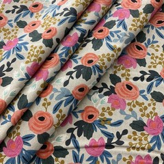 Cotton and Steel Floral Canvas Fabric by Rifle Paper Co NEW Sold by the Yard