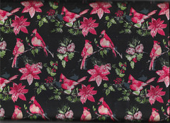 100% cotton Christmas Fabric “Watercolor Cardinal” by MDG Fabric