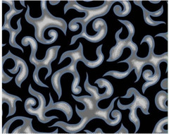 MDG On Fire 100% cotton fabric by the yard like Motorcycle flames – Black & Gray