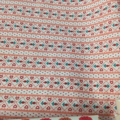 Fabrics Cotton Floral Polka Dots Vintage Hearts Pink White Pillows Quilting 5 Yd