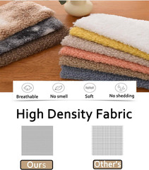 Long Pile Sherpa Fleece Fabric Square Patches for Crafts 20X20In 50X50Cm Faux Fu