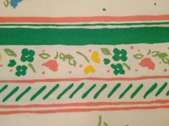 Fabric Waverly Spring Meadow Floral w/Stripes 49×109″