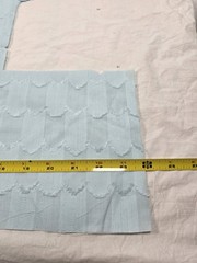 Fabric Scrap Bundle Solid Teal Green Blue Textured Sewing Quilting Craft Lot 4pc