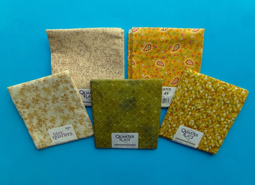 Quarter Flats 100% Cotton 18″ x 22″ Jo-Ann Fabric Sewing Quilting NOS Patterns