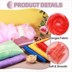 10 Yards x 59″ Iridescent Curtain Organza, Red