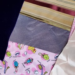 Crazy Quilt Fabric Scrap Lot 13 Ounces Satin Velvet Brocade
