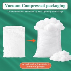 Hem Dgpsy Polyfill Stuffing Fiber Fill 10oz/283g, Safe Polyester 10oz, White