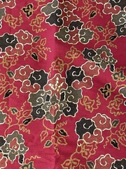 100% Cotton Fabric Batik Katun Halus Indonesia Red BTY. 45” New