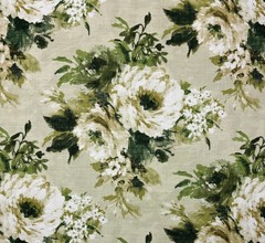 BALLARD DESIGNS MERRITON SAGE GREEN LARGE FLORAL MULTIUSE FABRIC BY YARD 54″W