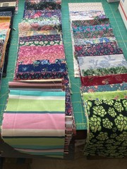 Over 50 ,5″ Fabric Strips for String Scrappy Quilt or blocks Projects