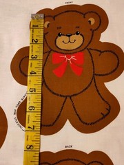 VIP Cranston Print Works Bear Fabric Panel “Luv Bear Cut-Outs” Cut n Sew 2 Bears