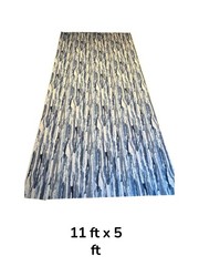 Blue Abstract Brush-Stroke Upholstery Fabric – 11 ft × 5 ft Continuous Cut (≈ 4.
