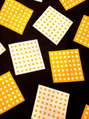 VINTAGE 1970’S DOT PATTERN FABRIC — 45″ WIDE X 108″ LONG — NEW