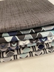 AFG Studio Floral Elements (15) Fat Quarter Bundle Grey/Turquoise NEW
