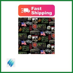 SYKEL ENTERPRISES US Marines Geometric Block 1/4 Yard Fabric