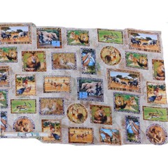 Patchwork Quilting Sewing Fabric Serengeti Plains Animals Panel 78x110cm