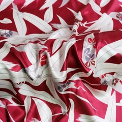 1 Yard Soft Silky Satin Fabric floral charmeuse Material Lining Scarf Textile