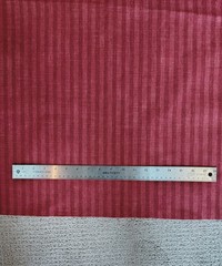 RARE Vintage Waverly Screen Print Burgundy Red Stripe Fabric Wall Street 4 yds