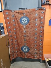 Orange African Print Fabric, Ankara Wax Fabric, Orange Colour Ankara Print 60×40