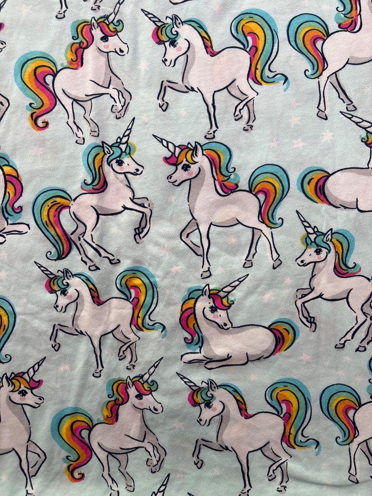 Unicorn Fabric New Cotton Blend Stretch knit 1 yard By 64