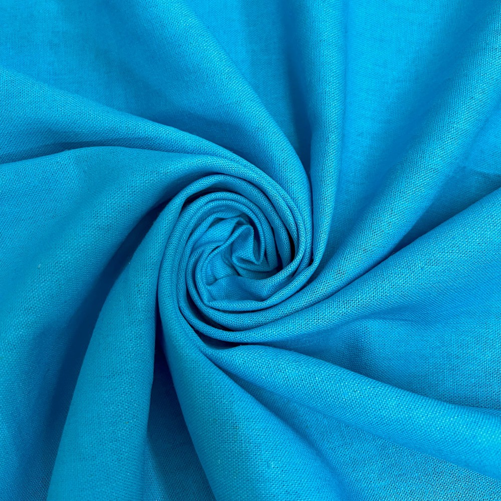 Karla TURQUOISE Soft Hand Feel Linen Rayon Fabric by the Yard for Clothes, Cost