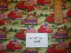 Patriotic Puppies Cotton fabric 15 INCHES WIDE and 36 inches long